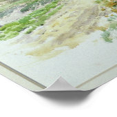 川に橋が架かる風景 ポスター (角)