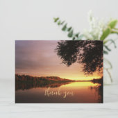 川に沈む夕日 サンキューカード (スタンド正面)