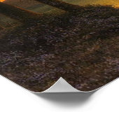 川に沈む夕日 ポスター (角)