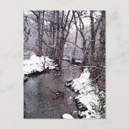 川に沿った雪 ポストカード