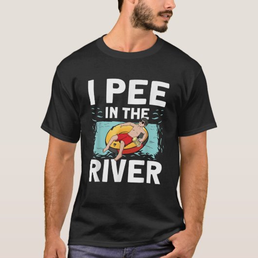 川に浮いているI Pee Tシャツ (正面)