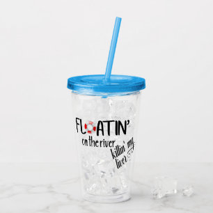 川に浮かぶ私の肝臓チューブを殺す アクリルタンブラー