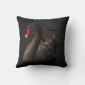 川に浮かぶ美しい黒鳥|過去記事 クッション (裏面)