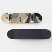 川に浮かぶ鶴 スケートボード (横)