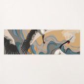 川に浮かぶ鶴 ヨガマット (正面(横))