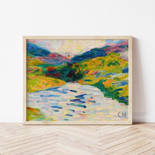 川のある風景 | Curt Herrmann ポスター