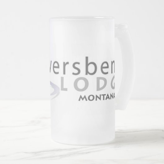 川のくねりのロッジによって曇らされるマグ フロストグラスビールジョッキ (正面右)