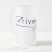 川のくねりのロッジによって曇らされるマグ フロストグラスビールジョッキ (正面左)