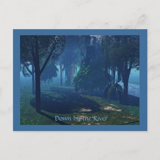 川のそばで ポストカード (正面)