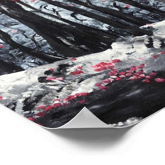 川のそばに咲く ポスター (角)