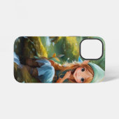 川のそばのかわいい小さな妖精 iPhoneケース (裏面横)