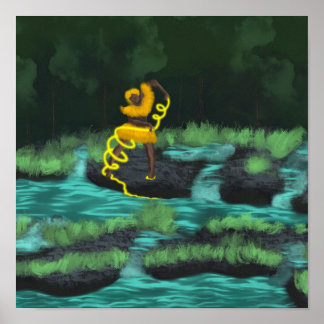 川のエネルギーを注ぐ王春 ポスター