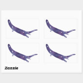 川のオッター星座ステッカー 長方形シール (シート)