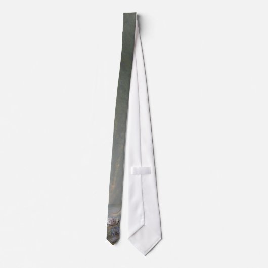 川のカメの(大きい)タイ ネクタイ (裏面)