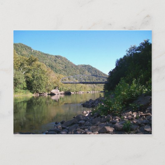 川のジョージ古く新しい橋 ポストカード (正面)