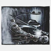 川のスティックス フリースブランケット (正面(横))