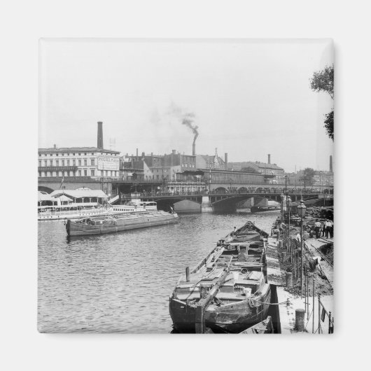 川のスペリーのビュー,ベルリン, c.1910 マグネット (正面)