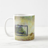 川のマグに沿う木 コーヒーマグカップ (左)