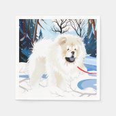 川の上でクリームチャウナプキンズ スタンダードカクテルナプキン (正面)