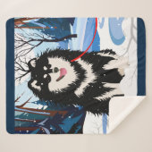 川の上でフィンランドのラプントシェルパ毛布 シェルパブランケット (正面(横))