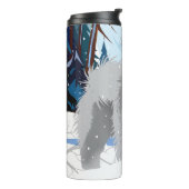 川の上でブルーチョウ熱タンブラー タンブラー (回転左)