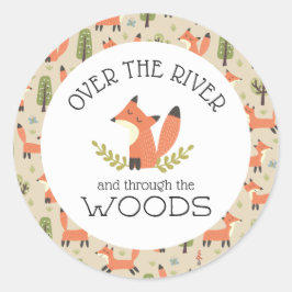 川の上と森の中 ラウンドシール