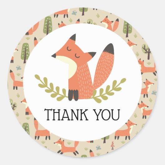 川の上と森の中 ラウンドシール (正面)