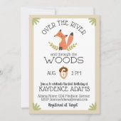 川の上と森の中 招待状 (正面)