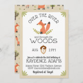 川の上と森の中 招待状 (正面/裏面)