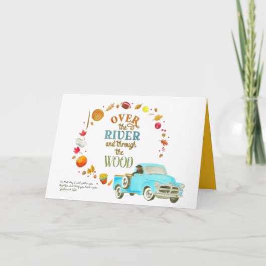 川の上と森の感謝祭を通じて シーズンカード (正面)