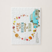 川の上と森の感謝祭を通じて ジグソーパズル (縦)