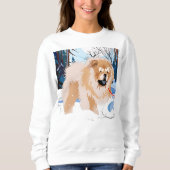 川の上に赤いチャウのシャツすべてのスタイル スウェットシャツ (正面)