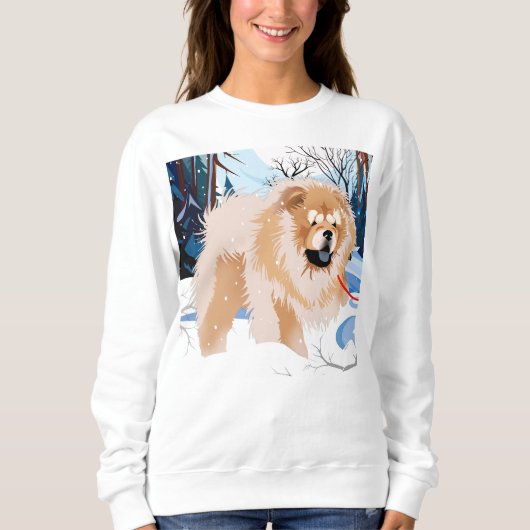 川の上に赤いチャウのシャツすべてのスタイル スウェットシャツ (正面)