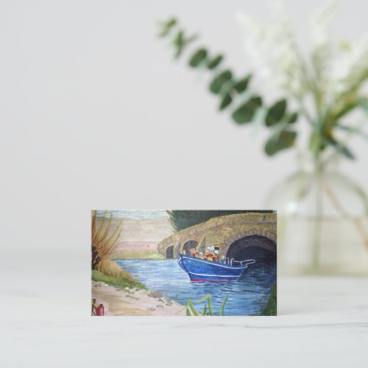 川の上のボート 名刺 (スタンド正面)