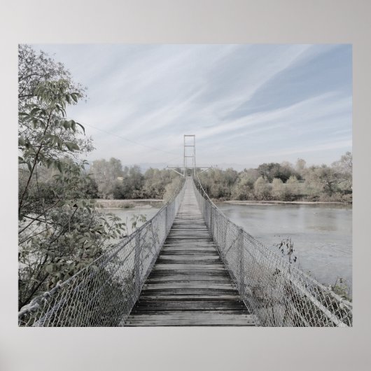 川の上の吊り橋 ポスター (正面)