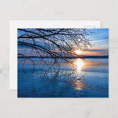 川の上の新しい日、美しい日の出 ポストカード (正面/裏面)