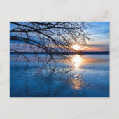 川の上の新しい日、美しい日の出 ポストカード (正面)