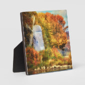 川の上の秋 フォトプラーク (正面)