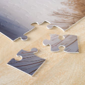 川の上の赤い覆われた橋パズル ジグソーパズル (側面)