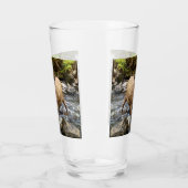 川の上の赤い鹿の若者 タンブラーグラス (左)