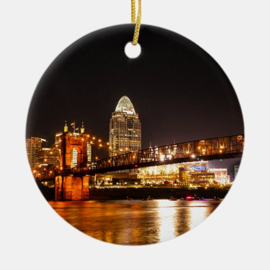 川の上 セラミックオーナメント (正面)