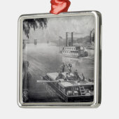 川の下の限界 メタルオーナメント (左)