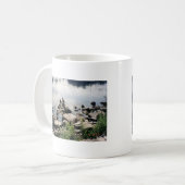 川の中のアヒル コーヒーマグカップ (正面左)