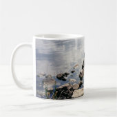 川の中のアヒル コーヒーマグカップ (左)