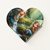 川の中の可愛い小さなエルフ ノートブック (裏面)