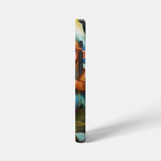 川の中の可愛い小さなエルフ iPhoneケース (左側面)