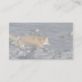 川の側のアカギツネのランニング 名刺 (裏面)