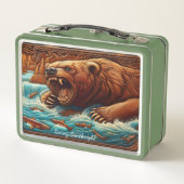 川の力で暴れる熊|過去記事 メタルランチボックス (裏面)