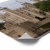 川の向こうから見えるロンドン・イングランドの塔 ポスター (角)