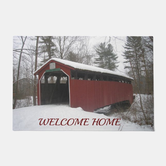 「川の向こうと森の向こうに」 ドアマット (正面)